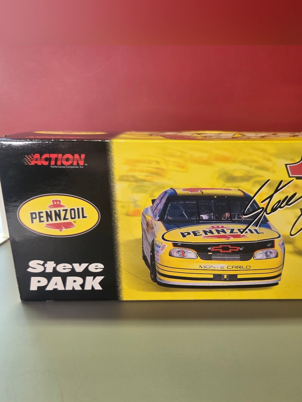#1 Steve Park Pennzoil 2000 Monte Carlo Nascar Diecast Stock Car Bank 1:24 Scale